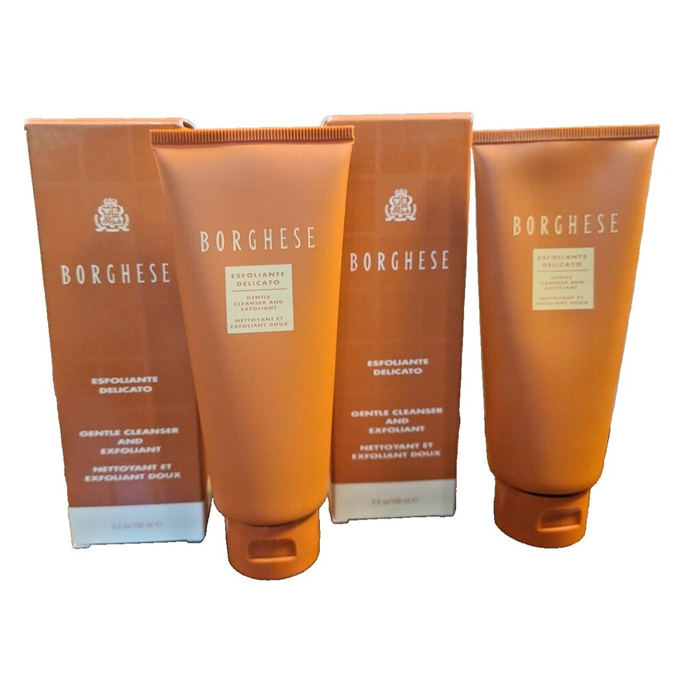 (2) Borghese ESFOLIANTE DELICATO Gentle Cleanser & Exfoliant 3.5 oz / 100 ml NIB